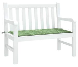 Poduszka na ławkę ogrodową, wzór w liście, 120x50x4 cm, tkanina