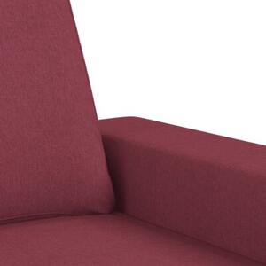 Sofa 2-osobowa, winna czerwieÅ, 140 cm, tapicerowana tkaninÄ