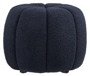 Ciemnoniebieski puf z materiału bouclé Paisley – House Nordic