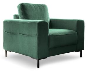 Ciemnozielony sztruksowy fotel Lofty Lilly – Miuform