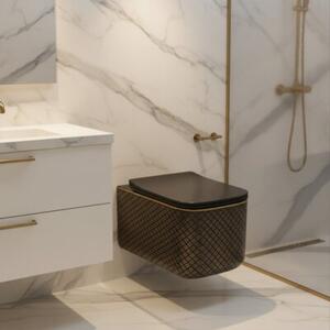 Miska WC wisząca Corciano Nexa 3 Midnight Gold Edition 51x34x35 cm
