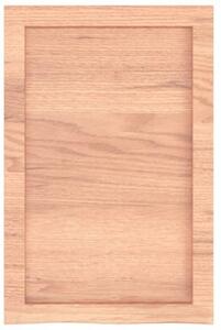 Półka, brązowa, 40x60x(2-6) cm, lakierowane lite drewno dębowe