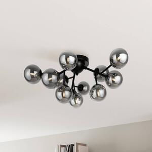 Maytoni lampa sufitowa Dallas, czarny/dymny szary 12-punktowa szklana
