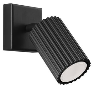 Czarna lampa punktowa 8x16 cm Gleam – Sollux