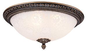 Maytoni Lampa sufitowa Pascal, możliwość ściemniania, brązowy / mosiężny, salon / jadalnia, szkło, dworkowy / rustykalny
