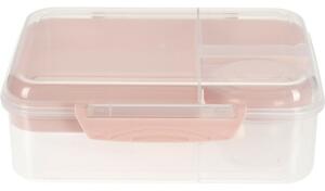 EH Pojemnik obiadowy z przegródkami i pudełkiem na dresing, różowy