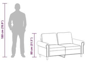 Sofa, 2-osobowa czarna, 120 cm, sztuczna skÃ³ra