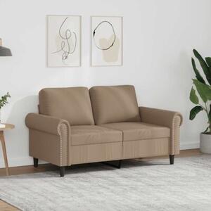 Sofa, 2-osobowa kolor cappuccino, 120 cm, sztuczna skÃ³ra