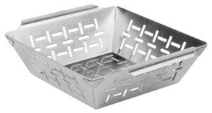 Koszyk do grillowania stalowy perforowany 22x18,5x6 cm