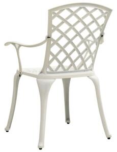 Krzesła ogrodowe, 6 szt., odlewane aluminium, białe