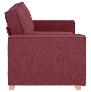 Sofa 2-osobowa w kolorze czerwonego wina 180x78x84 cm tkanina