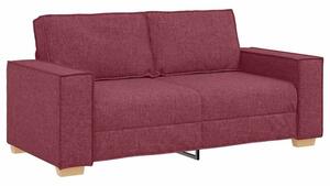 Sofa 2-osobowa w kolorze czerwonego wina 180x78x84 cm tkanina