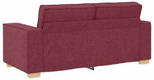 Sofa 2-osobowa w kolorze czerwonego wina 180x78x84 cm tkanina