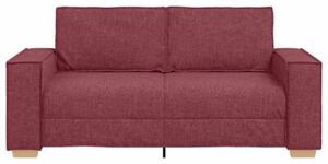 Sofa 2-osobowa w kolorze czerwonego wina 180x78x84 cm tkanina