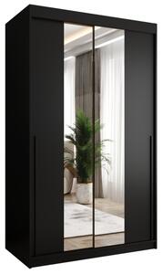Szafa przesuwna z lustrem Garderoba SIMA T1 120 czarny + u. czarny