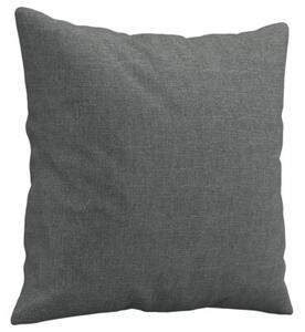 Sofa 3-osobowa z poduszkami, ciemnoszara, 180 cm, tkanina