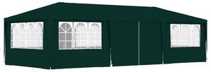 Namiot imprezowy ze ściankami, 4x9 m, zielony, 90 g/m²