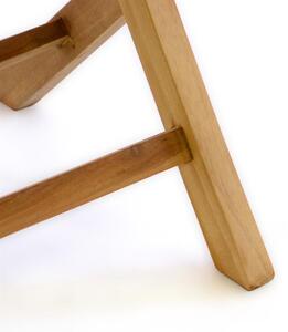 DIVERO Zestaw 4 składanych krzeseł ogrodowych z drewna tekowego