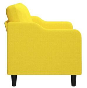 Sofa 2-osobowa, jasnoÅ¼Ã³Åta, 140 cm, tapicerowana tkaninÄ