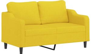 Sofa 2-osobowa, jasnoÅ¼Ã³Åta, 140 cm, tapicerowana tkaninÄ