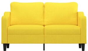 Sofa 2-osobowa, jasnoÅ¼Ã³Åta, 140 cm, tapicerowana tkaninÄ