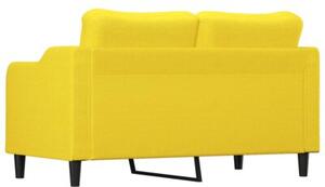 Sofa 2-osobowa, jasnoÅ¼Ã³Åta, 140 cm, tapicerowana tkaninÄ