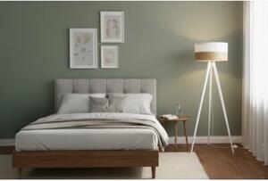 Lampa podłogowa trójnóg biały Light Home LH Wood 1xE27 45cm abażur walec biały/fornir F02