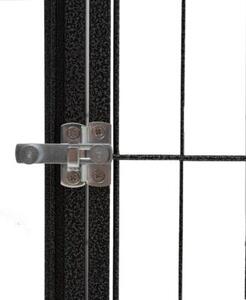 Kojec dla psa, 6 paneli, czarny, 50x100 cm, stalowy