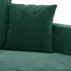 Sofa 2-osobowa, ciemnozielona, 120 cm, tapicerowana aksamitem