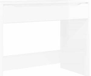 Biurko z drewna inÅ¼ynieryjnego z szufladÄ - biaÅe, minimalistyczne 100x50x78 cm