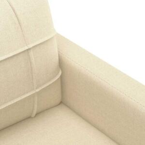 Sofa, 2-osobowa kremowa, 120 cm, tapicerowana tkaninÄ