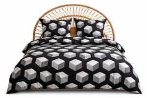 Pościel Satynowa Wzór 160x200 Komplet 3-częściowy Antyalergiczna