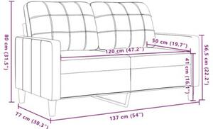 Sofa 2-osobowa, winna czerwieÅ, 120 cm, tapicerowana aksamitem