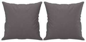 Sofa 2-osobowa z poduszkami, szara, 140 cm, sztuczna skÃ³ra