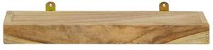 Półki ścienne, 2 szt., 40x15x4 cm, lite drewno tekowe