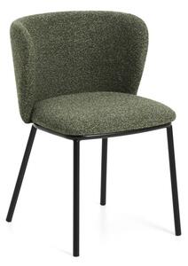 Zielony tapicerowany fotel jadalniany Ciselia – Kave Home