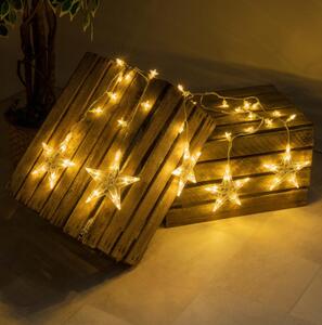 Świąteczna dekoracja - świecące gwiazdki, 100 diod LED