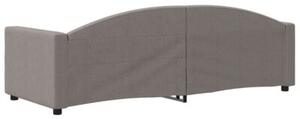 Sofa z funkcją spania, kolor taupe, 80x200 cm, obite tkaniną