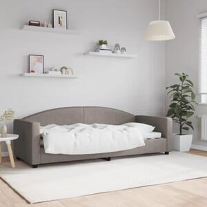 Sofa z funkcją spania, kolor taupe, 80x200 cm, obite tkaniną