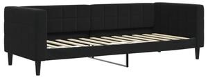 Sofa z funkcją spania, czarna, 80x200 cm, obita aksamitem