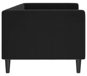 Sofa z funkcją spania, czarna, 80x200 cm, obita aksamitem