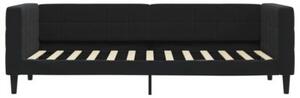 Sofa z funkcją spania, czarna, 80x200 cm, obita aksamitem