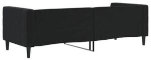 Sofa z funkcją spania, czarna, 80x200 cm, obita aksamitem