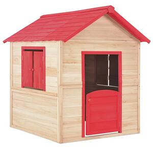 Czerwony domek ogrodowy z okiennicami - Kombo