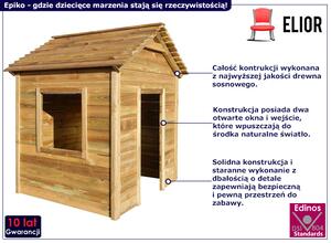 Domek ogrodowy z drewna sosnowego - Epikol