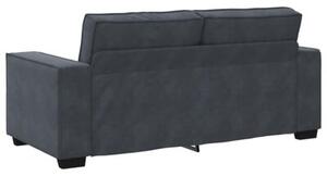 Sofa 2-osobowa, ciemnoszary, 180x78x84 cm, tapicerowana aksamitem