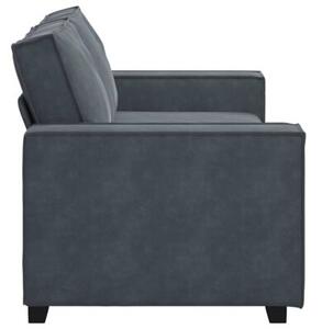 Sofa 2-osobowa, ciemnoszary, 180x78x84 cm, tapicerowana aksamitem