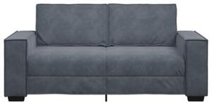 Sofa 2-osobowa, ciemnoszary, 180x78x84 cm, tapicerowana aksamitem