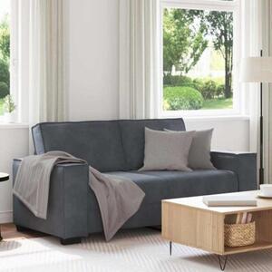 Sofa 2-osobowa, ciemnoszary, 180x78x84 cm, tapicerowana aksamitem