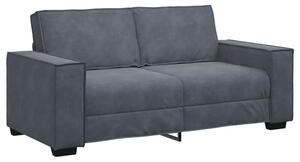 Sofa 2-osobowa, ciemnoszary, 180x78x84 cm, tapicerowana aksamitem